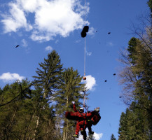Kajakunfall mit Helikopter Bergung